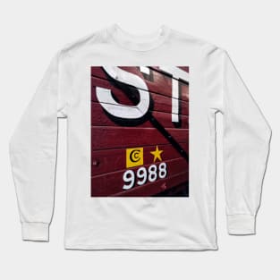 Wagon 9988. Old railway wagon side panel Long Sleeve T-Shirt